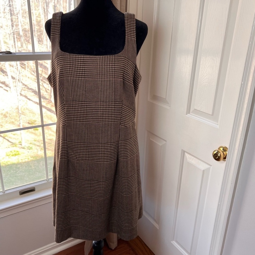 Banana Republic Plaid Mini Brown Dress size 12
